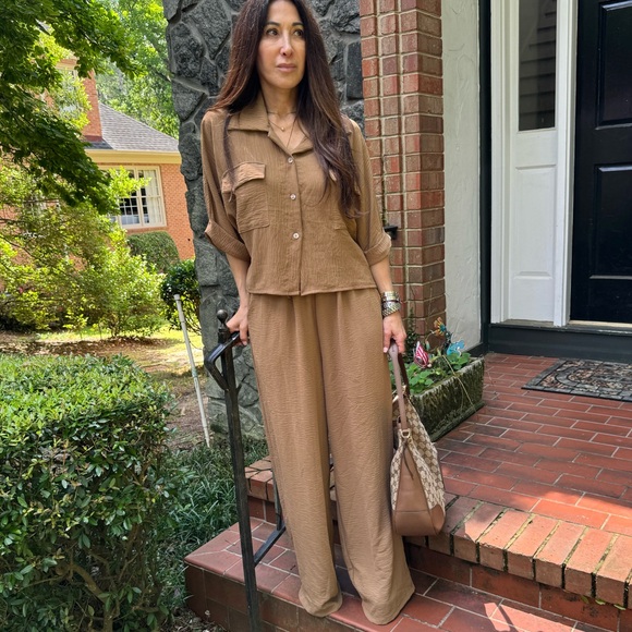 37 Made In France Top and Wide Leg Pant Set - Picture 3 of 5